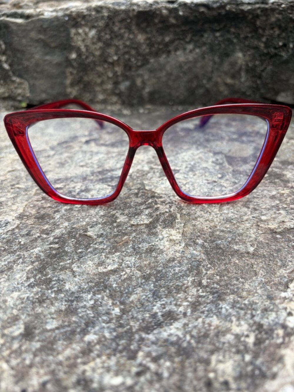 Red Cat Eye Blue Light Blocking Glasses Clear Lens Fashion Eyewear NEW